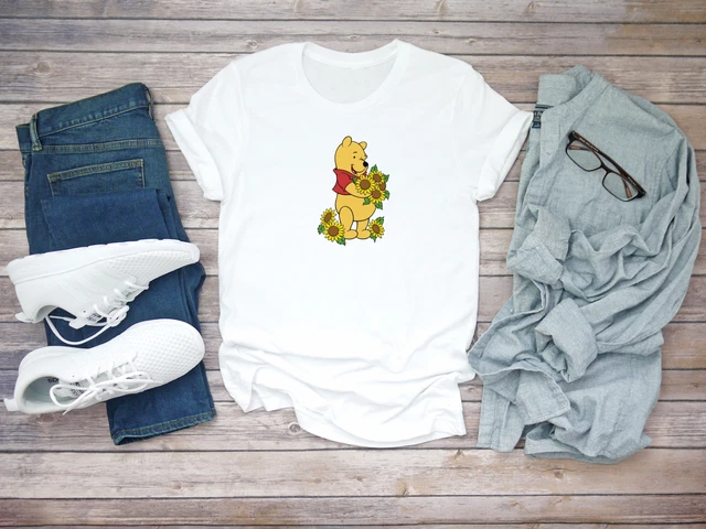 T-Shirt Winnie the Puuh Bär Cartoon Figuren kurzärmelig weiß Männer
