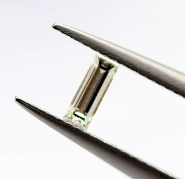4.1 X 1.1 MM Naturel Diamant G Couleur VS1 Grade Droit Coupe Baguette 0.092 CT 3