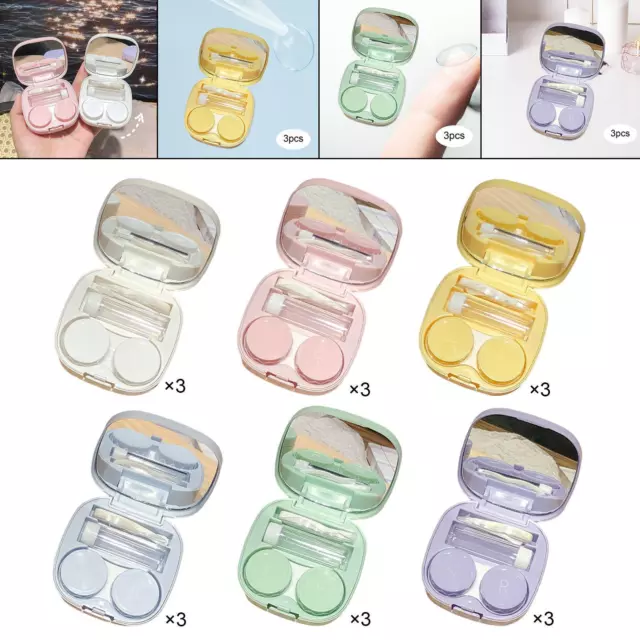 Juego de 3 piezas de lentes de contacto visual portátiles para uso diario,