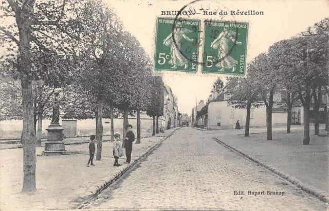 Cpa 91 Brunoy / Rue Du Reveillon