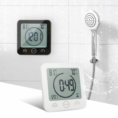 Soddyenergy Orologio Digitale LCD per Doccia Orologio da Bagno Orologio da Doccia Impermeabile Orologio da Polso Temperatura umidità Orologio da Parete Orologio da Cucina Timer da Cucina Bianca 