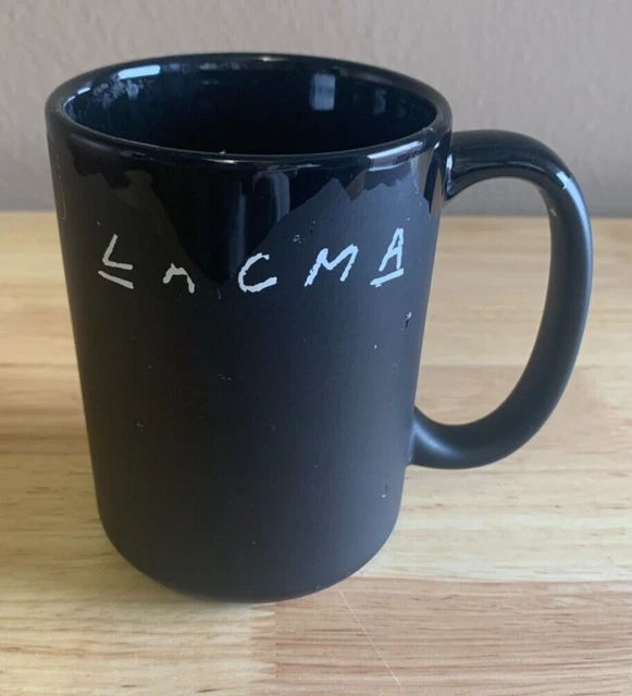 Coffee Mug Cup LACMA John Baldessari Black Drip Large Art Artist
