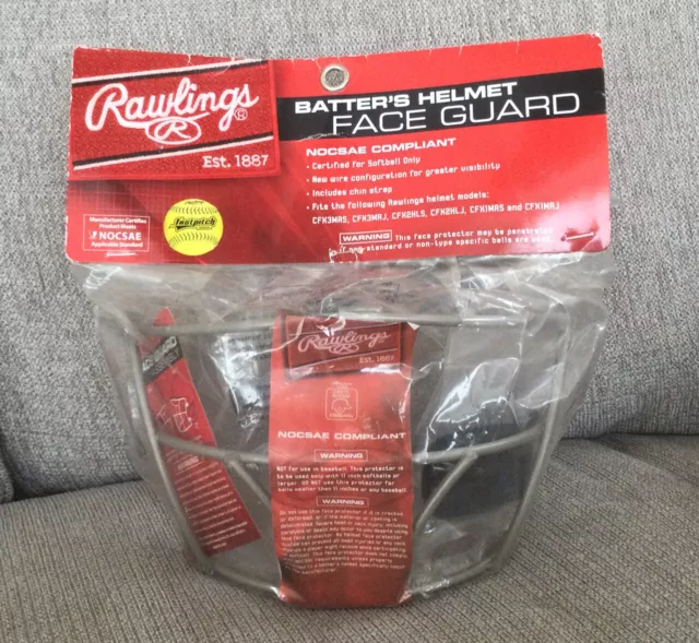 NEW - Rawlings SBWG SOFTBALL Batters Helmet Face Guard for CFX Model Helmets