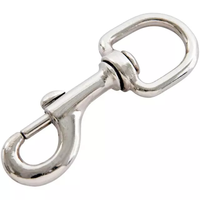 5/8" Nickel Swivel Eye Bolt Snap