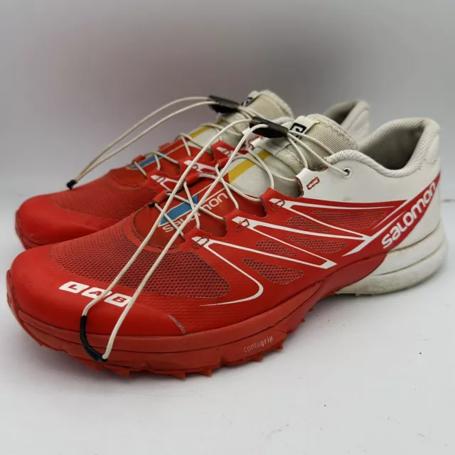 Salomon S/Lab Sense 3 scarpe da ginnastica/sneaker rosse da trail uomo UK 8