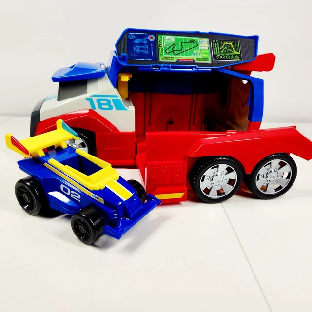 PAW PATROL READY Race Rescue Mobile Pit Stop Team Vehicle + Race Car £