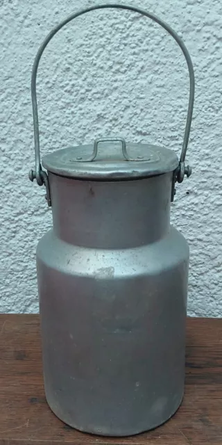 Antigua Lechera De Aluminio Principios Siglo Xx, 2 Litros