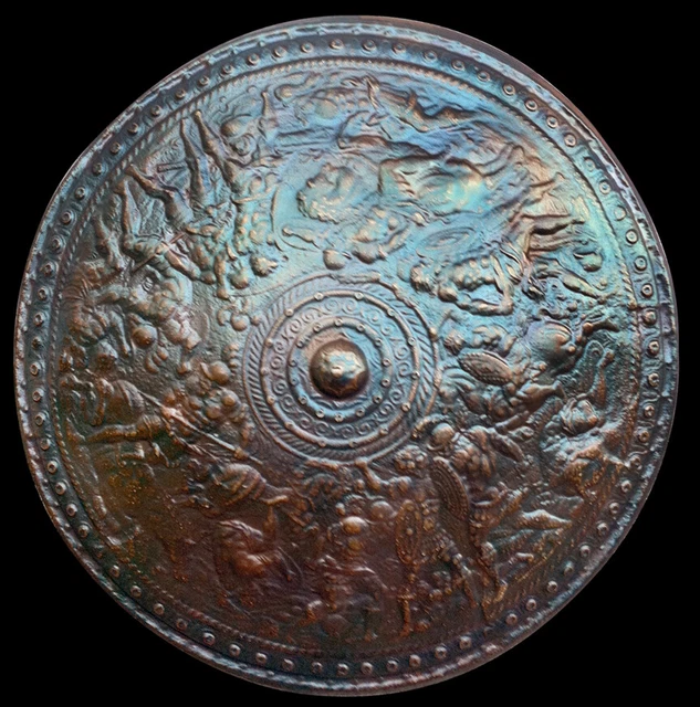 Roman Shield in Dark Bronze finish replica reproduction Roman Shield in Dark Bronze finish replica reproduction