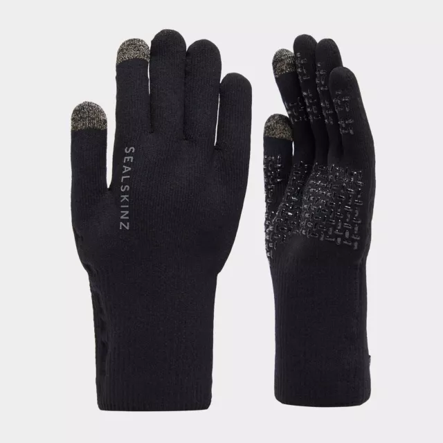 SEALSKINZ Unisex Waterproof All Weather Ultra Grip Knitted Glove - Black, Medium 2