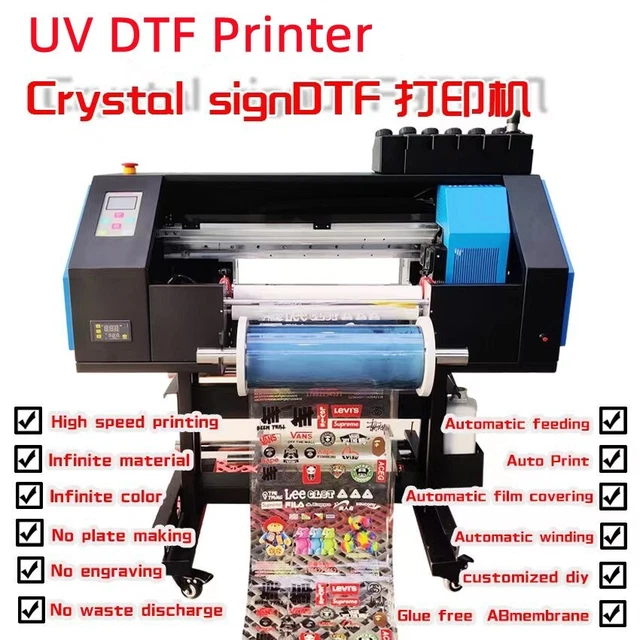 Impresora DTF de doble cabezal XP600 A3+ UV para funda de teléfono botella de madera pegatina de vidrio