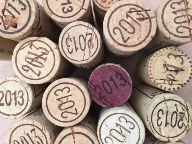 Used Wine Cork Stamped with Specific Year Ideal for Craft. Fast Dispatch from UK