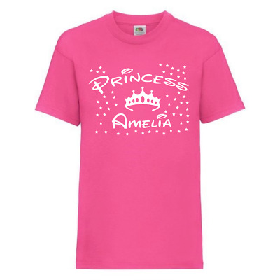 T-shirt principessa personalizzata per ragazze - T-shirt nome personalizzato per ragazze regalo di Natale