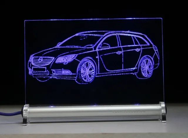 LED Leuchtschild graviert ist Opel Insignia Sports Tourer   AutoGravur