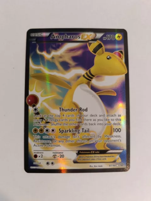 Ampharos EX - Ancient Origins 87/98 - Holo Full Art Pokemon Card