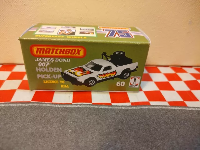 Matchbox  Superfast No 60Holden James Bond Pick-Up CUSTOM EMPTY Repro Box ONLY