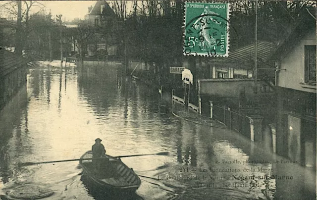 CPA 94 - Nogent-sur-Marne - Les inondations de la Marne en 1910