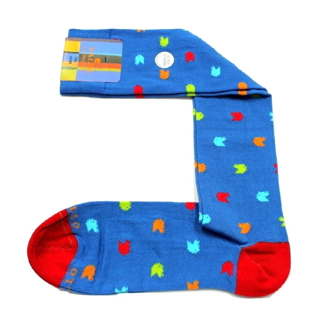 Homme Chaussettes Gallo Collection Coton Super- Lumière Coq Coloré Fond Egeo