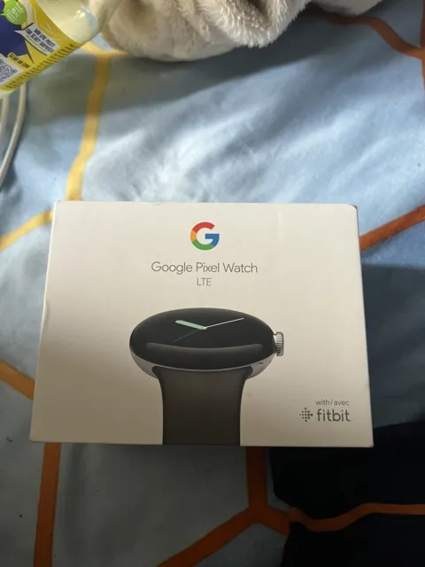 google pixel watch LTE polished silver Stainless Steel/charcoal Active Band