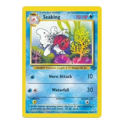 Seaking 46/64 Vintage 1999 WOTC Jungle Pokemon Cards TCG Near Mint NM