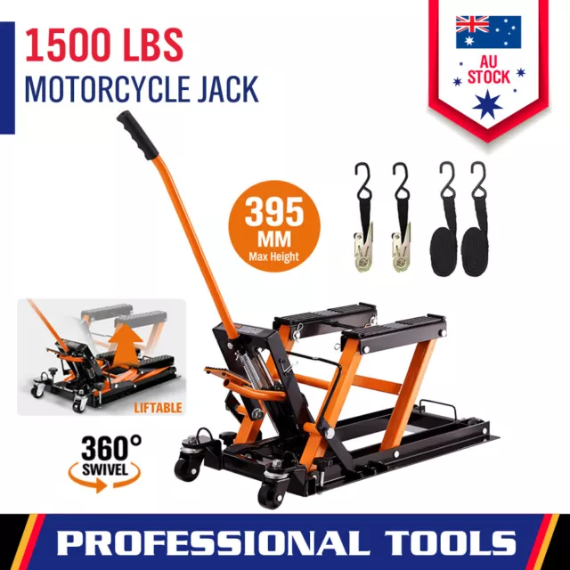 1500LBS Hydraulic Motorcycle Lift Jack Capacity ATV Scissor Portable Lift Table