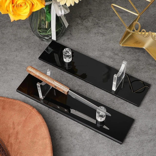 Knives Display Holder Clear Acrylic Stand Single Slot Knives Display Home Decor