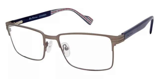 Ben Sherman BROOK Eyeglasses RX Men Gunmetal Rectangle 55mm New & Authentic