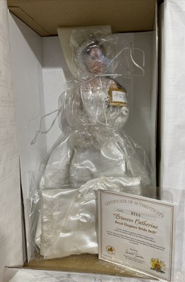 Ashton Drake Princess Catherine Royal Porcelain Bride Doll w/ Box, CoA, 16 in.