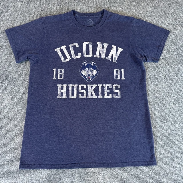 UCONN Huskies Shirt Womens Medium Navy Blue Short Sleeve Cotton Blend T-Shirt M