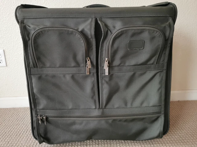 TUMI Alpha Garment Bag Rolling Wardrobe Wheeled Army Green Olive 2240M3 Retired
