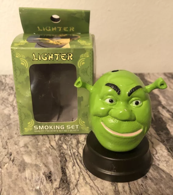 NIB Rare Shrek Ogre Lighter Dreamworks Shrek 2 Refillable Butane Lighter