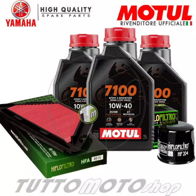 Kit Tagliando Yamaha Xj6-N 600 2009-2014 Olio Motul 7100 10W40 4T + Filtri Hiflo