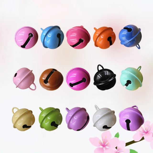 48 piezas campanas redondas de colores hágalo usted mismo joyería accesorios campanas pintadas campana creativa