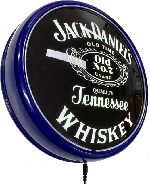 Jack Daniels BLUE LED Bar Lighting Wall Sign Light Button Easter Gifts
