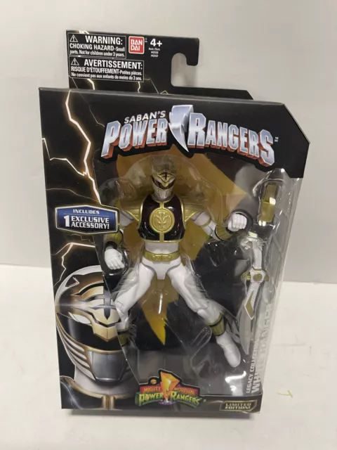 Bandai Mighty Morphin Power Rangers Legacy White Ranger  6.5" Figure Brand New