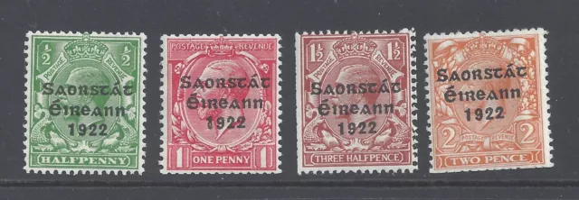 Ireland 1923 Harrison Overprint  Set Of 4 Mint Heavily Hinged  Sg 67/70