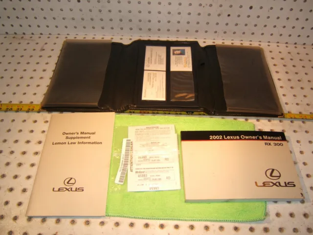 Genuine Lexus 2002 RX300 SUV owners Genuine OEM 1 set of 3 Manuals & 1 Pouch