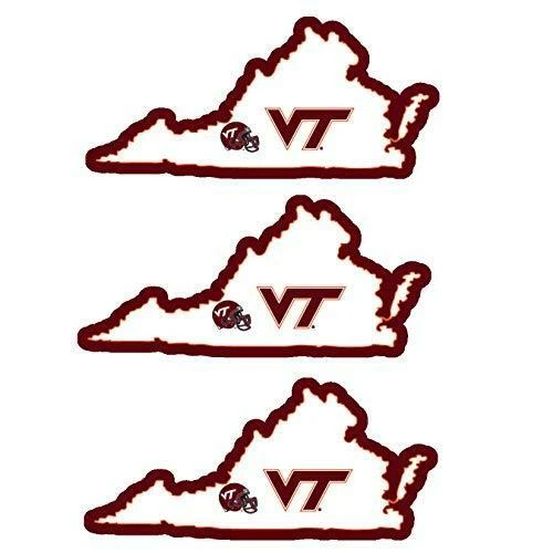 NCAA Siskiyou Sports Fan Shop Virginia Tech Hokies Home State Decal 3 pack Team