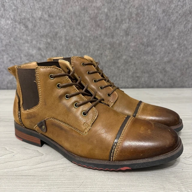 STEVE MADDEN MENS Hestonn Tan Leather Chukka Ankle Boots 10  display picture 1