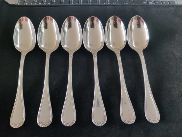 Lot De 12 Cuillères Coquille Alfenide - Métal Argenté - Orfèvrerie - 21,5 Cm