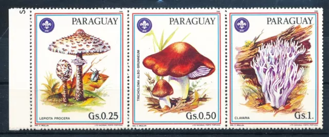 738063) Paraguay 6er Streifen Nr.3950-3955** Pilze