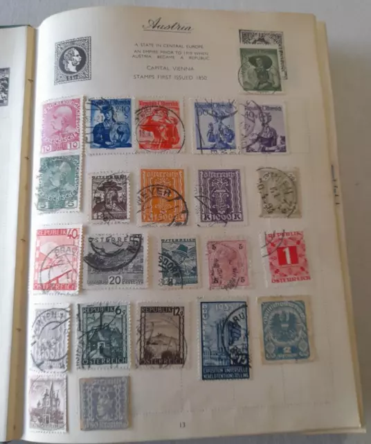 Old Royal Mail Stamp Album with World Stamps 2