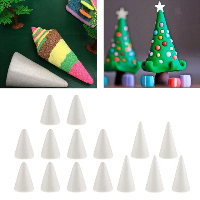 Homoyoyo Schaumkegel Zum Basteln - 6 Stück Weiß Für Weihnachtsdekoration