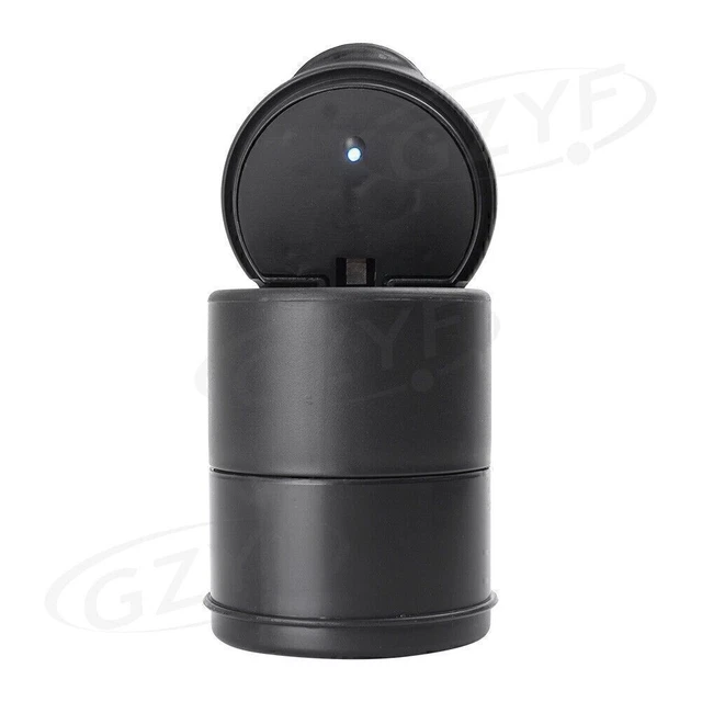 Car Smokeless Easy Clean Ashtray LED Illuminated Ash Bin PBT Container Tray