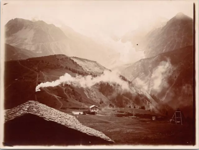 France, "Col de Voza", Massif du Mont Blanc Vintage citrate print  Tirage ci