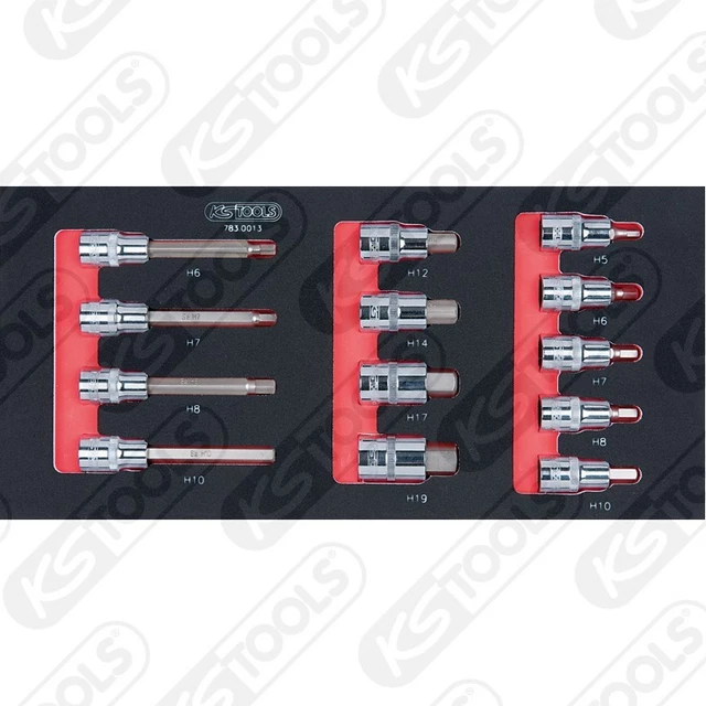 KS Tools - Module de douilles et accessoires ULTIMATE 1/2'' en pouces, 24 pièces - 713.1025