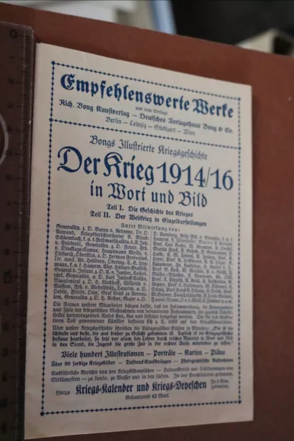 altes Heft über Bücher des Kunstverlag Bong - 1916 ??