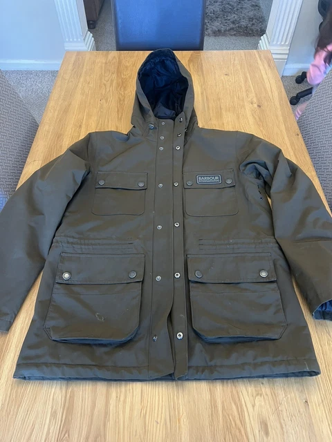BARBOUR INTERNATIONAL ENDO Waterproof Olive Green jacket Medium