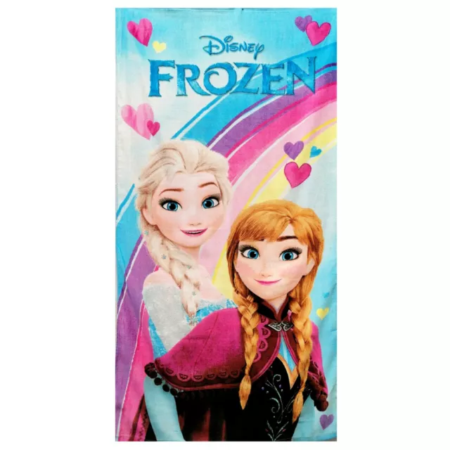 Disney Frozen Anna Elsa Asciugamano in Cotone 100% Telo Mare 70x140cm Bambini