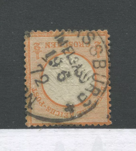 German Empire 1872 Small Shield 1/2 groschen yellow orange used