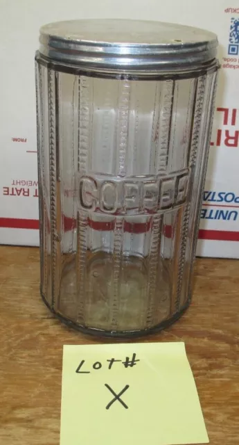 Hoosier Cabinet Original Zipper Pattern Coffee Spice Jar   Listing # X
